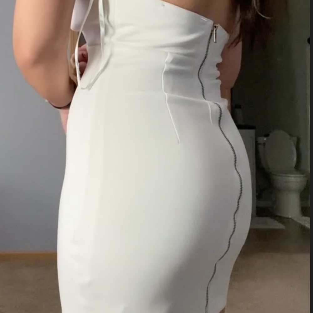 White Bachelorette Party Dress View 3